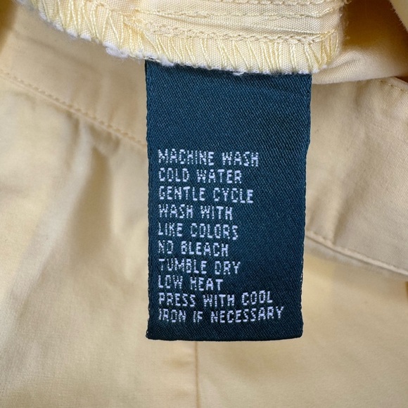 POLO RALPH LAUREN Women Yellow Stretch Straight Fit Washed Pants size 8. - Picture 8 of 8